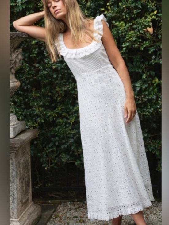 RIXO Dresses & Skirts - NWT Rixo Patsy Dress In Ivory eyelet Size US10